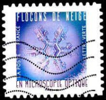 France Poste AA Obl Yv:1636 Mi:7180 Flocons De Neige En Microscopie Optique (Lign.Ondulées) - Used Stamps