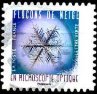 France Poste AA Obl Yv:1629 Mi:7173 Flocons De Neige En Microscopie Optique (cachet Rond) - Used Stamps