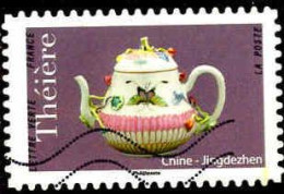 France Poste AA Obl Yv:1622 Mi:7105 Théière Chine Jingdezhen (Lign.Ondulées) - Used Stamps