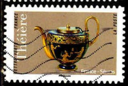 France Poste AA Obl Yv:1620 Mi:7103 Théière France Sèvres (Lign.Ondulées) - Oblitérés