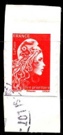 France Poste AA Obl Yv:1599 Mi:7084yBc Marianne L'engagée Phil@poste (Beau Cachet Rond) Sur Fragment - Used Stamps