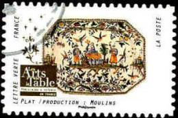 France Poste AA Obl Yv:1534 Mi:6965 Les Arts De La Table Plat Moulins (Beau Cachet Rond) - Gebraucht