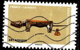 France Poste AA Obl Yv:1516 Mi:6944 Art Afrique Chien (Lign.Ondulées) - Gebraucht