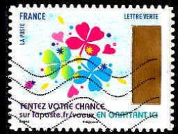 France Poste AA Obl Yv:1500 Mi:6904 Tentez Votre Chance Baras Trèfles (Lign.Ondulées) - Used Stamps