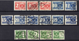 Österreich 1935 Portomarken Mi 160-174, Gestempelt [170524XIV] - Used Stamps