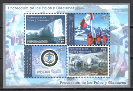 Peru 2009 / Polar & Glaciers Protection · Antarctica Polar Year MNH Protección Polos Y Glaciares / Cu22118  27-30 - Environment & Climate Protection