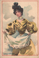Delcampe - Jolie Chromo Illustrateur Non Signé Jeune Femme Tablier Dentelle COLOMBINE - Tè & Caffè