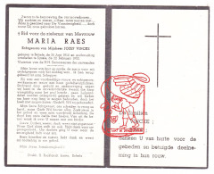 DP Maria Raes 41j. ° Belsele Sint-Niklaas 1910 † Sijsele Damme 1952 X Jozef Vincke - Images Religieuses