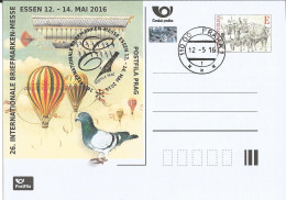 CDV A Czech Republic Essen Stamp Fair 2016 Baloon Pigeon - Cartoline Postali