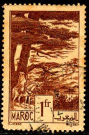 Maroc (Prot.Fr) Poste Obl Yv:182 Mi:158 Forêt De Cèdres Ifrane (cachet Rond) - Used Stamps