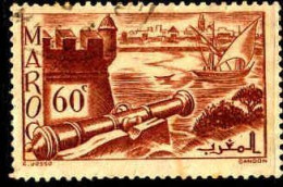 Maroc (Prot.Fr) Poste Obl Yv:176 Mi:152 Salé Fort Des Oudaïas (cachet Rond) - Used Stamps