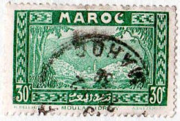 Maroc (Prot.Fr) Poste Obl Yv:136 Mi:101 Moulay-Idriss (Beau Cachet Rond) - Oblitérés
