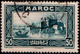 Maroc (Prot.Fr) Poste Obl Yv:139 Mi:104 Rabat Kasbah Des Oudaïas (Beau Cachet Rond) - Used Stamps