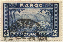 Maroc (Prot.Fr) Poste Obl Yv:135 Mi:100 Moulay-Idriss (Beau Cachet Rond) - Oblitérés