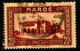 Maroc (Prot.Fr) Poste Obl Yv:134 Mi:99 Casablanca Hôtel Des Postes (cachet Rond) - Used Stamps