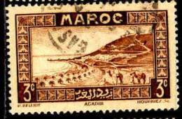 Maroc (Prot.Fr) Poste Obl Yv:130 Mi:95 Agadir Rade (Beau Cachet Rond) - Usados
