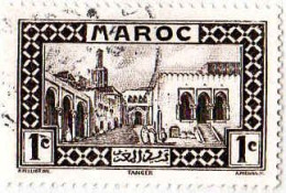 Maroc (Prot.Fr) Poste Obl Yv:128 Mi:93 Tanger Ancien Palais Du Sultan (Beau Cachet Rond) - Usados