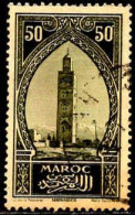 Maroc (Prot.Fr) Poste Obl Yv:113 Mi:65 Marrakech La Koutoubia (Beau Cachet Rond) - Used Stamps