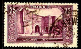 Maroc (Prot.Fr) Poste Obl Yv:115 Mi:67 Meknes Bab-el-Mansour (Beau Cachet Rond) - Oblitérés