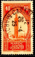 Maroc (Prot.Fr) Poste Obl Yv:110 Mi:62 Marrakech La Koutoubia (TB Cachet à Date) 26-4-28 - Usati