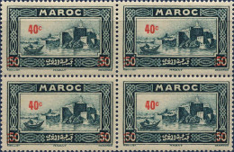 Maroc (Prot.Fr) Poste N** Yv:162 Mi:138 Rabat Kasbah Des Oudaïas Bloc/bande De 4 - Nuevos