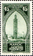 Maroc (Prot.Fr) Poste N** Yv:111 Mi:63 Marrakech La Koutoubia - Neufs