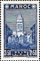 Maroc (Prot.Fr) Poste N* Yv:192 Mi:168 Salé Mosquée (points De Rouille) - Unused Stamps
