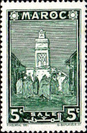 Maroc (Prot.Fr) Poste N* Yv:166 Mi:142 Salé Mosquée (Trace De Charnière) - Ungebraucht