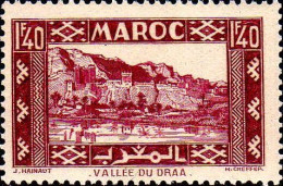Maroc (Prot.Fr) Poste N* Yv:185 Mi:161 Vallée Du Draa (Trace De Charnière) - Nuovi