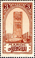 Maroc (Prot.Fr) Poste N* Yv:100 Mi:52 Rabat Tour Hassan Héliogravure (Trace De Charnière) - Ungebraucht
