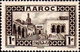 Maroc (Prot.Fr) Poste N* Yv:128 Mi:93 Tanger Ancien Palais Du Sultan (Trace De Charnière) - Ongebruikt
