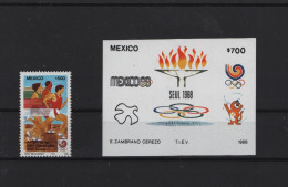 Mexico Michel Cat.No. Mnh/** 2091 + Sheet 35 Olympia - Mexique