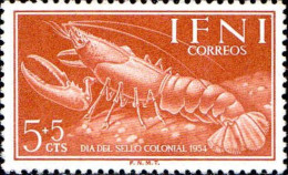 Ifni Poste N** Yv: 92 Mi:147 Dia Del Sello Colonial Homard Ed:118 Trace De Rouille - Ifni