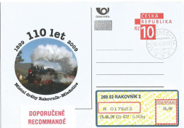 Card Czech Republic Local Railway Line Rakovnik-Mladotice Anniversary 2013 - Trenes