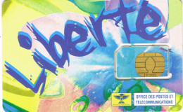 NOUVELLE CALEDONIE New Caledonia TELECARTE PREPAYEE Prepaid Phonecard LIBERTE PUCE MOBILEDOS AVEC LOGO GAUCHE UT B - Nieuw-Caledonië