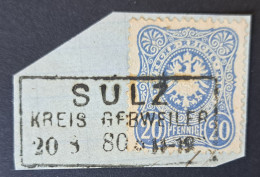 Deutsches Reich 1875, Briefstück Mi 34b SULZ , Geprüft - Used Stamps