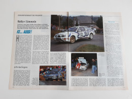 Coupure De Presse Sport Automobile Championnat De France Limousin - Andere & Zonder Classificatie