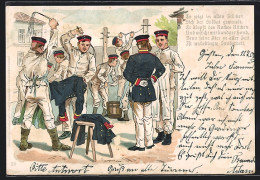 AK Soldaten Säubern Ihre Uniformen, 1. Weltkrieg  - Guerra 1914-18
