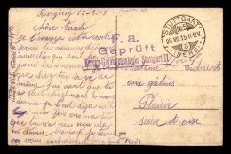 CACHET KIEGS-GEFANGENENLAGER STUTTGART II (ALLEMAGNE) SUR CARTE DE BURGBERG - GUEERE 14/18 - Guerre De 1914-18
