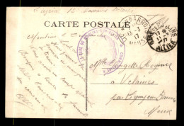 CACHET DU COMMISSAIRE MILITAIRE DE LA GARE DE MOULINS-SUR-ALLIER - Guerre De 1914-18
