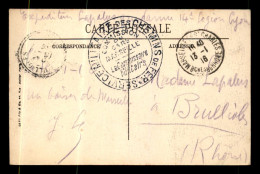 CACHET DU COMMISSAIRE MILITAIRE DE LA GARE DE MARSEILLE - Oorlog 1914-18
