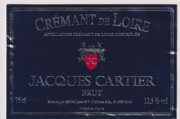 Etiket Etiquette - Vin Wijn - Cremant De Loire - Jacques Cartier - Andere & Zonder Classificatie