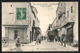 CPA Villeréal, La Rue St-Michel, Vue De La Rue  - Other & Unclassified