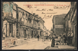 CPA Sauveterre-la-Lémance, La Grande Rue, Vue De La Rue  - Other & Unclassified