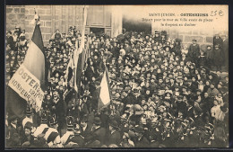 CPA Saint-Junien, Ostensions, Départ Pour Le Tour De Ville Avant De Placer Le Drapeau Au Clocher  - Saint Junien