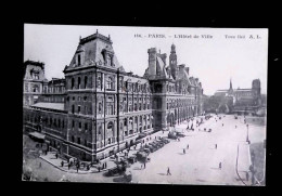 Cp,  75, Paris, L'hôtel De Ville, Town Hall, écrite, Ed. A. Leconte - Altri Monumenti, Edifici