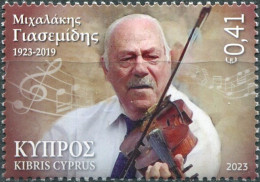 Cyprus 2023 Music Michalakis Yiassemides 100 Ann Stamps MNH - Musik