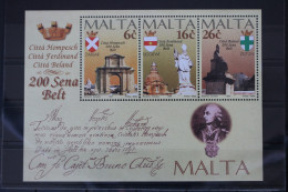 Malta Block 15 Mit 1005-1007 Postfrisch #VR989 - Malte