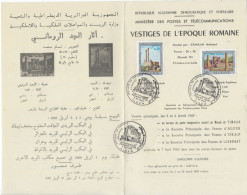 Algérie Feuillet Du Ministère Des Postes Programme Des Ventes Anticipées Timgad Djemila 1969 FDC - Algeria (1962-...)