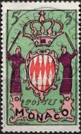Monaco Poste Obl Yv: 411 Mi:485 Armoiries (TB Cachet à Date) 21-9-1954 - Oblitérés